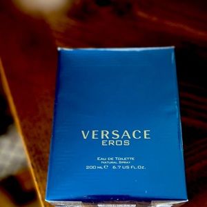 VERSACE Eros Eau de Toilette Men’s Natural Spray NEW, 6.7 fl oz